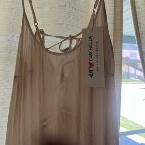 H&M Coachella Cream Dress